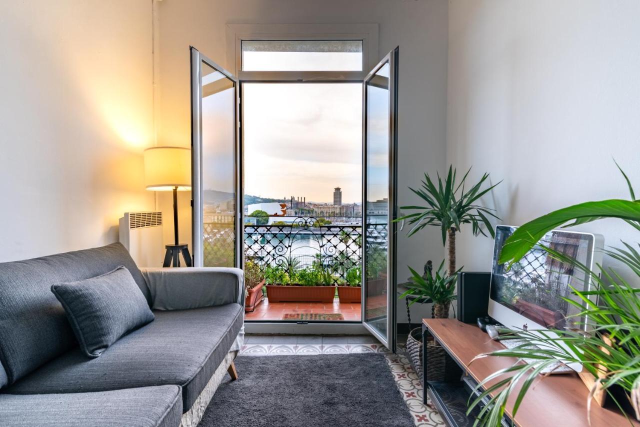 Superb Cute Flat Barcelona Bests View On The Sea For Couple Exterior foto
